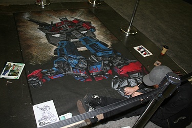 Optimus Prime Chalk Art