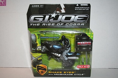 GI Joe Rise of Cobra - Snake Eyes with Arashikage Cycle