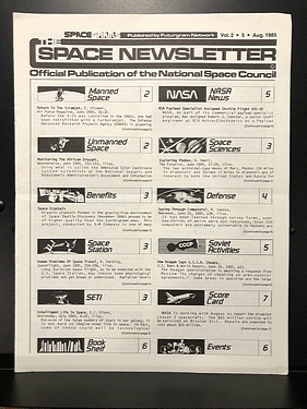 The Space Newsletter - August, 1985