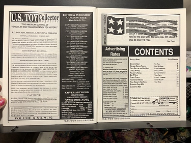 U.S. Toy Collector Magazine - September, 1992