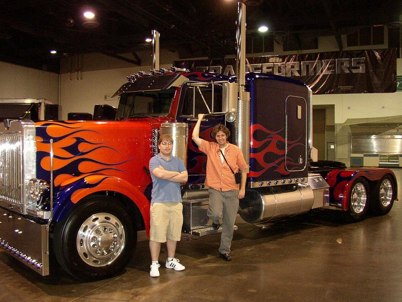  actual size, badass Optimus Prime semi truck, flames and all!