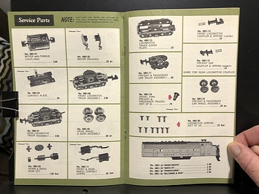 Toy Catalogs: 1967 Aurora Plastics Corp., Service Manual for Postage Stamp Trains