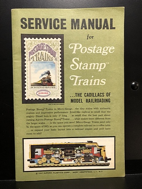 Toy Catalogs: 1967 Aurora Plastics Corp., Service Manual for Postage Stamp Trains