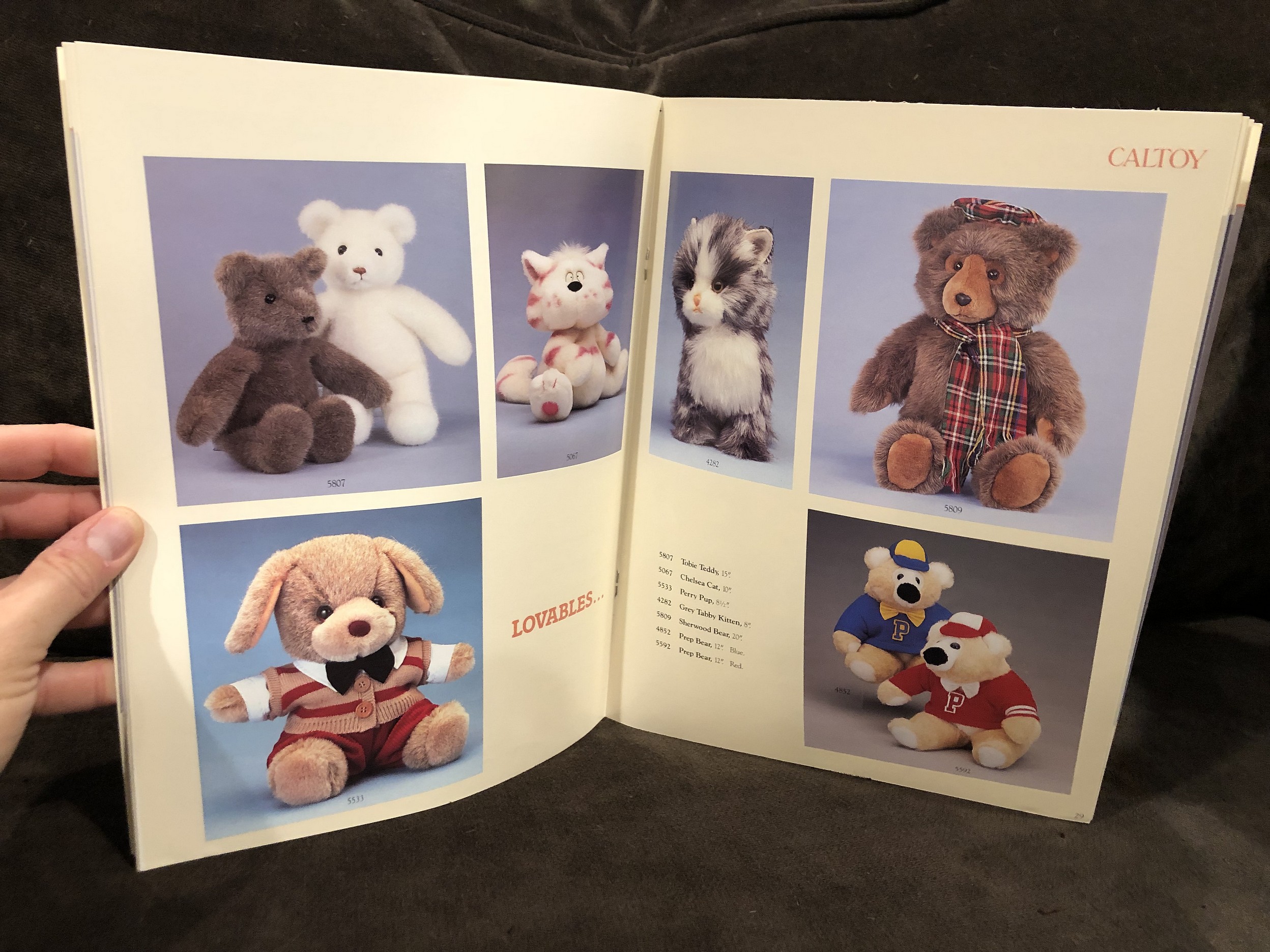 1987 Caltoy - California Stuffed Toys - Toy Catalog - Parry Game Preserve