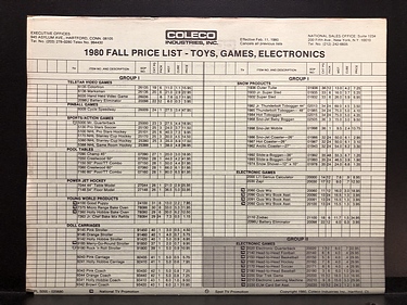 Toy Catalogs: 1980 Coleco Toy Fair Catalog