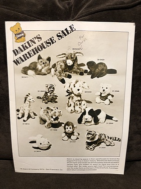 Toy Catalogs: 1979 Dakin Warehouse Sale