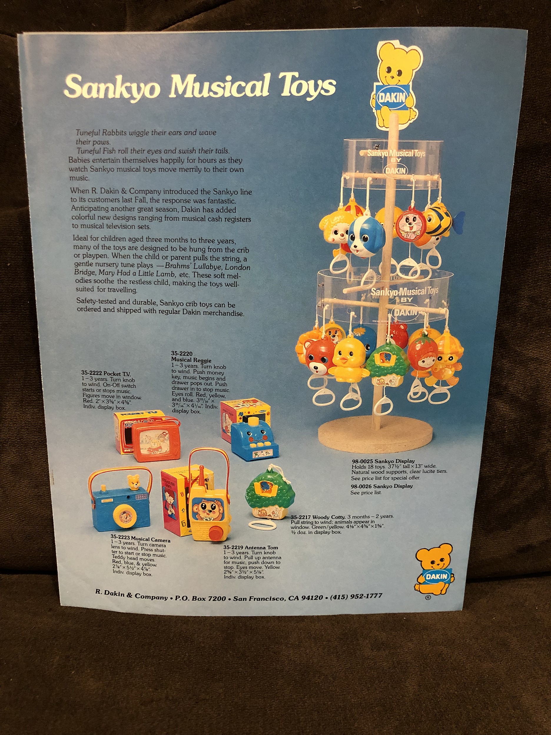 1981 Sankyo Musical Toys Catalog Parry Game Preserve