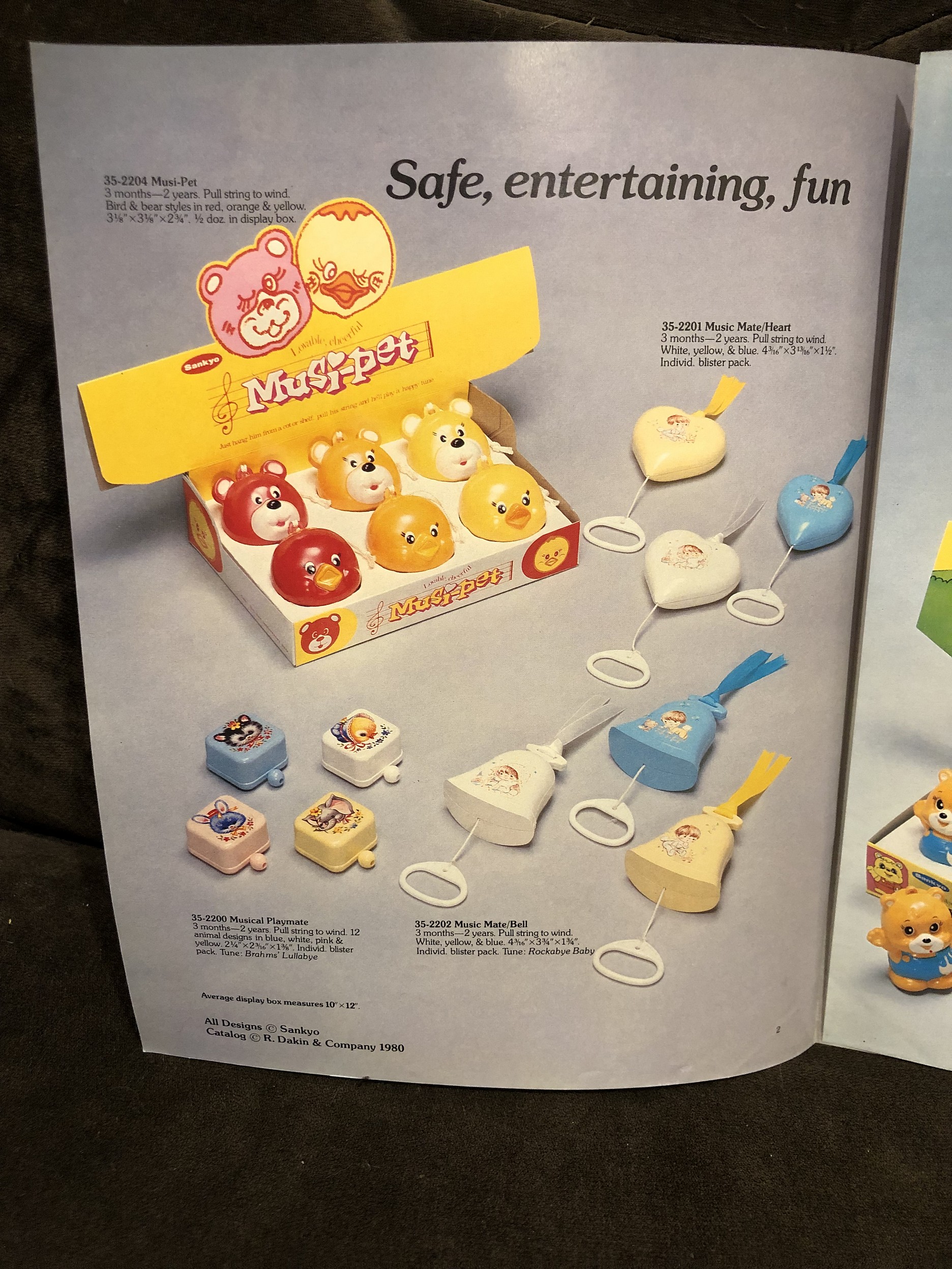 1981 Sankyo Musical Toys Catalog Parry Game Preserve