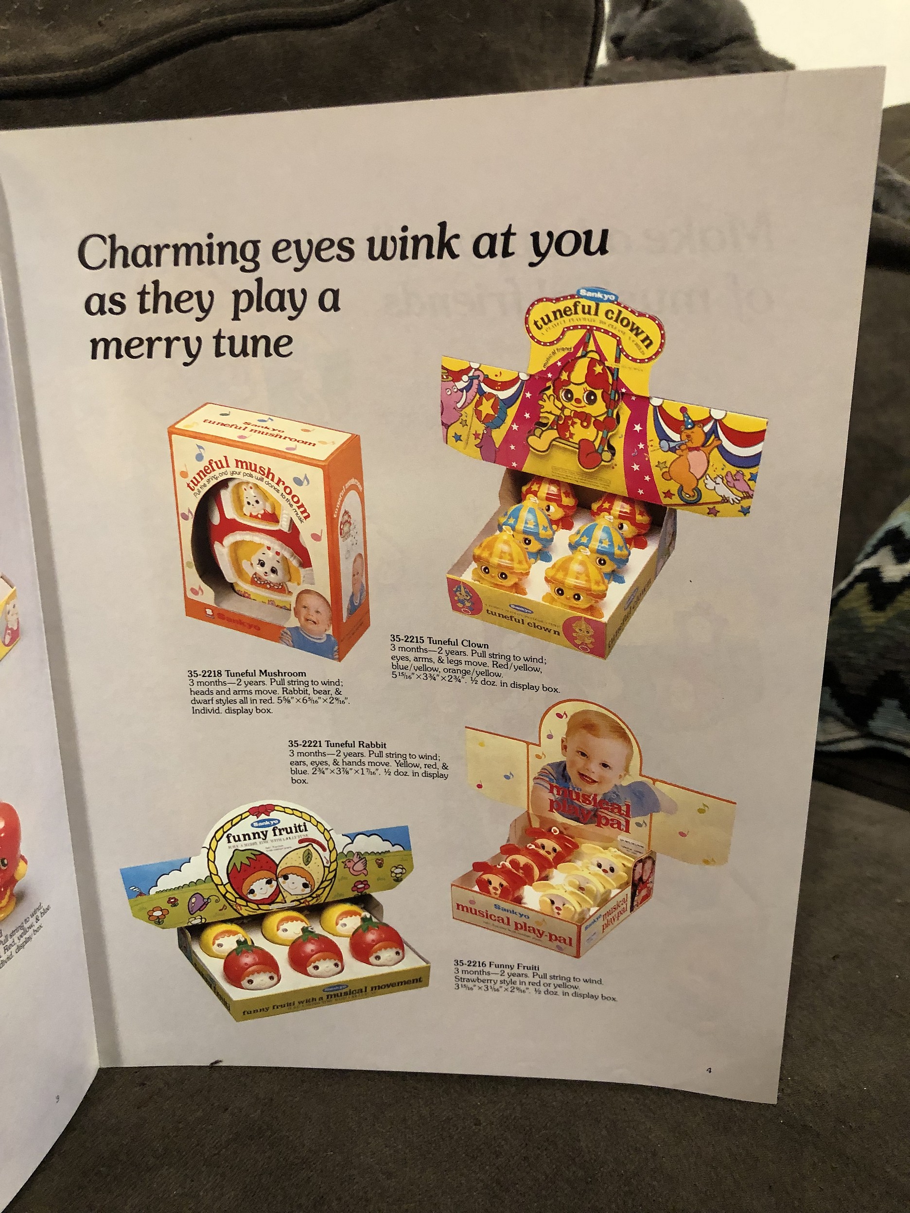 1981 Sankyo Musical Toys Catalog Parry Game Preserve