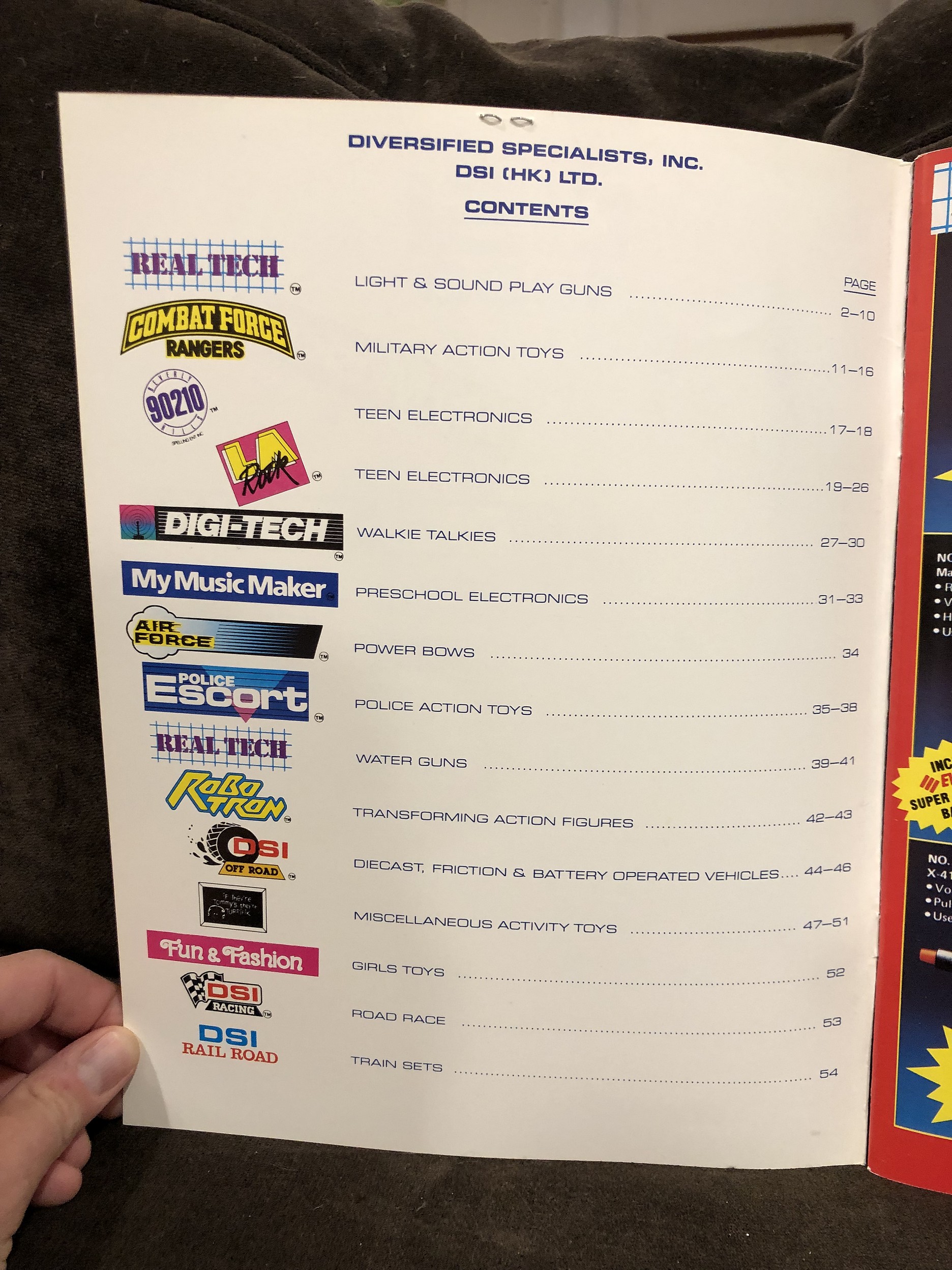 1993 Diversified Specialists, Inc. (DSI), Toy Fair Catalog Parry Game