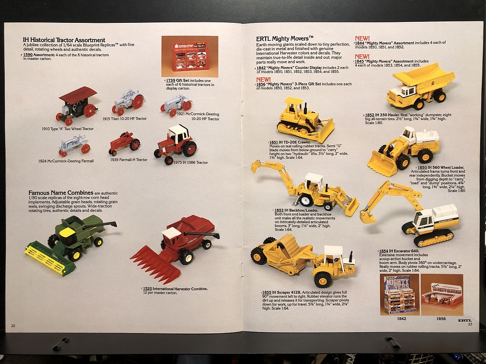 1982 Ertl DieCast Miniatures Toy Fair Catalog Parry Game Preserve