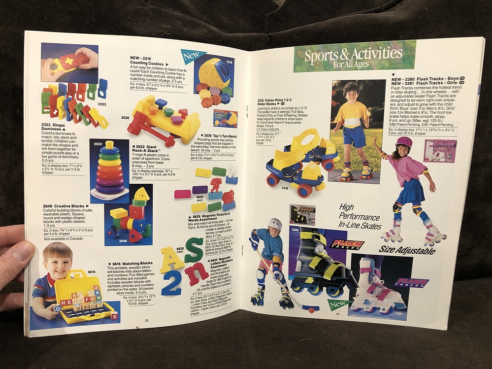 1991 FisherPrice Toy Fair Catalog Parry Game Preserve