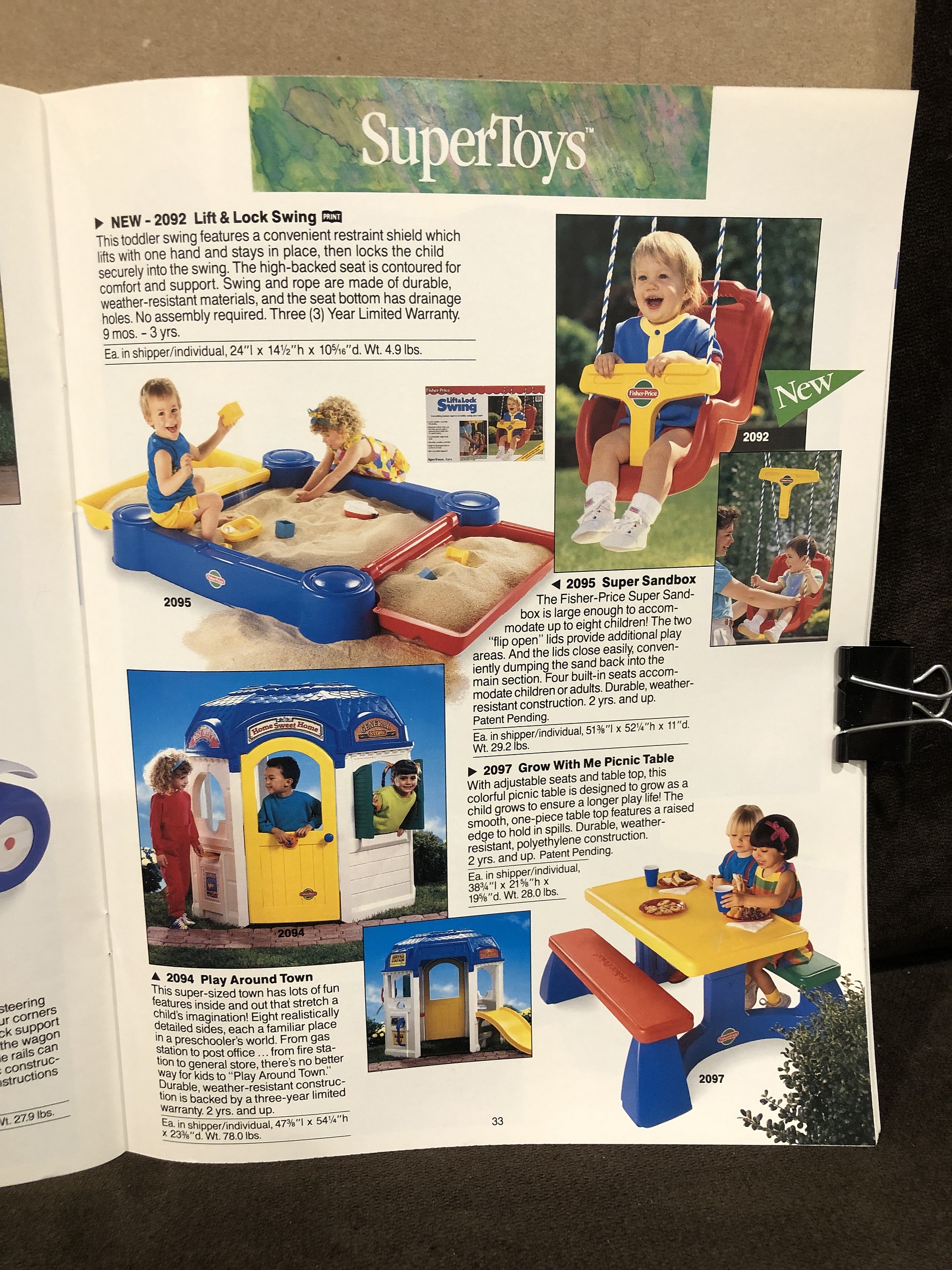 1991 FisherPrice Toy Fair Catalog Parry Game Preserve