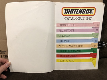 Toy Catalogs: 1987 Matchbox UK, Toy Fair Catalog