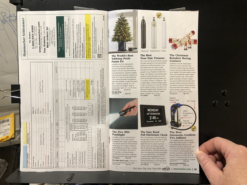 Hammacher Schlemmer, 2023 Holiday Catalog Parry Game Preserve