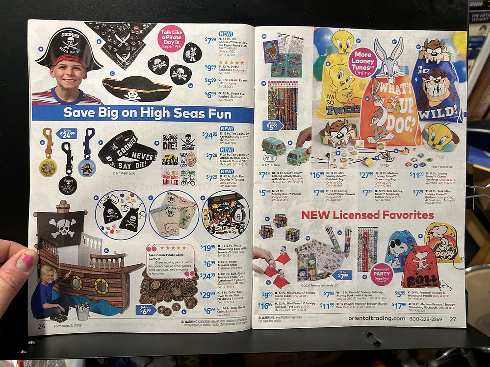 Oriental Trading, 2024 Halloween Catalog Parry Game Preserve