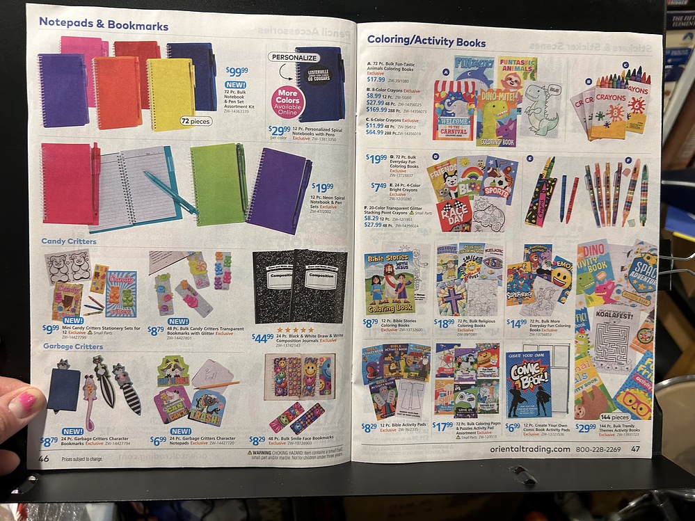 Oriental Trading, 2024 Halloween Catalog Parry Game Preserve