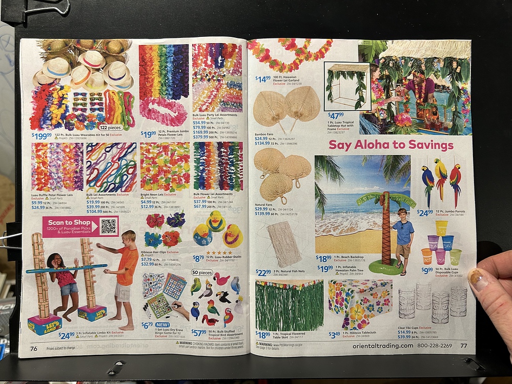 Oriental Trading, 2024 Halloween Catalog Parry Game Preserve