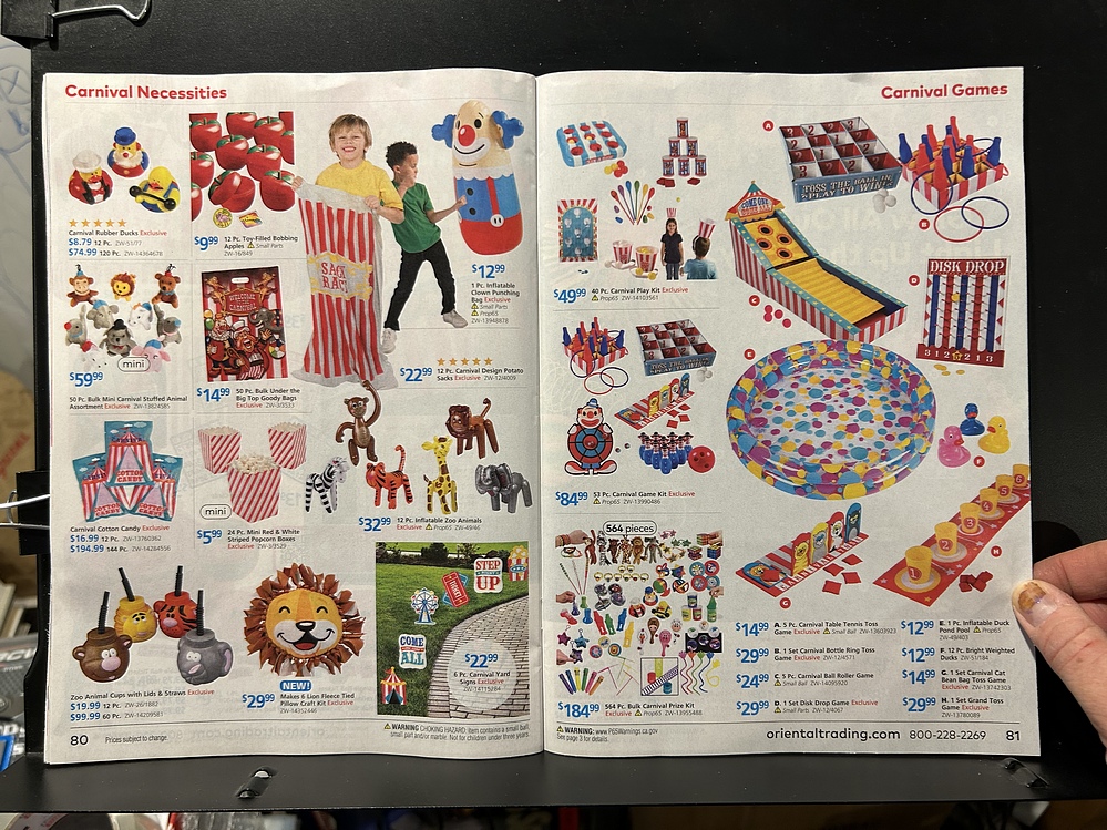 Oriental Trading, 2024 Halloween Catalog Parry Game Preserve