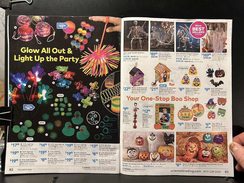 Oriental Trading, 2024 Halloween Catalog Parry Game Preserve