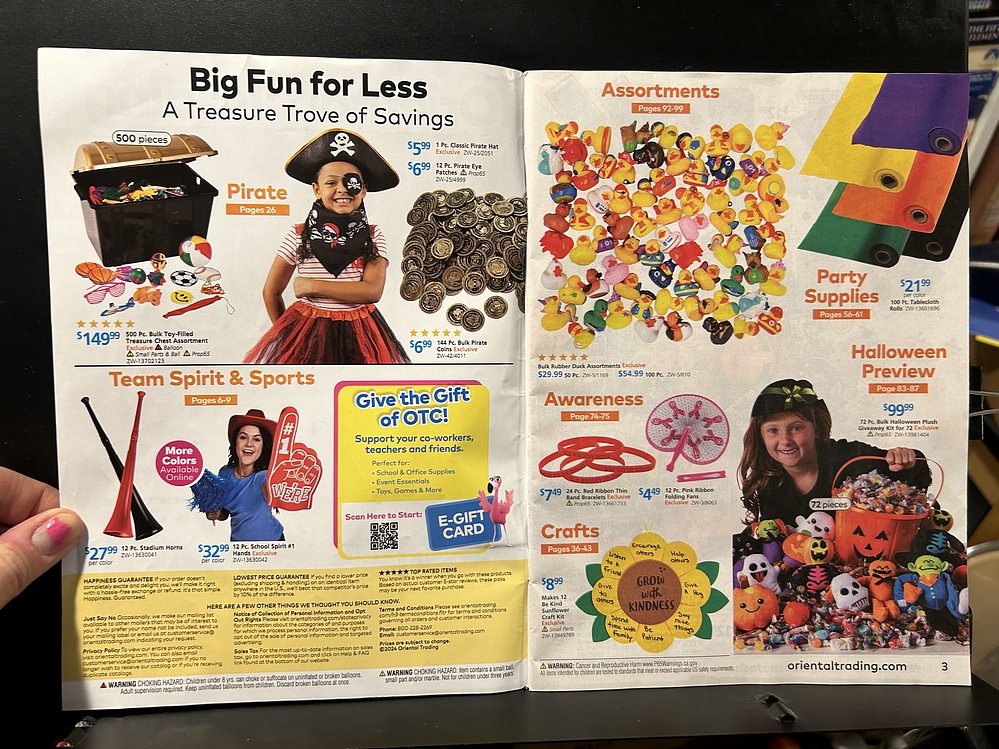 Oriental Trading, 2024 Halloween Catalog Parry Game Preserve