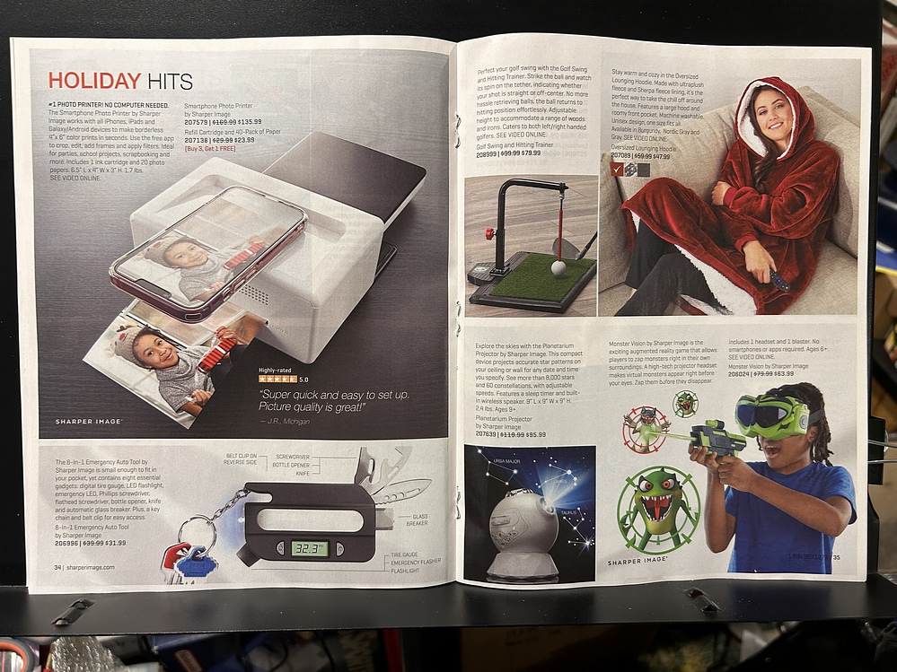 Sharper Image, 2024 Holiday Catalog Parry Game Preserve