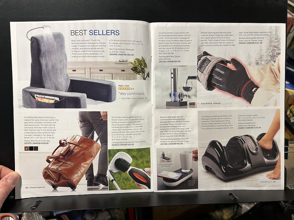 Sharper Image, 2024 Holiday Catalog Parry Game Preserve