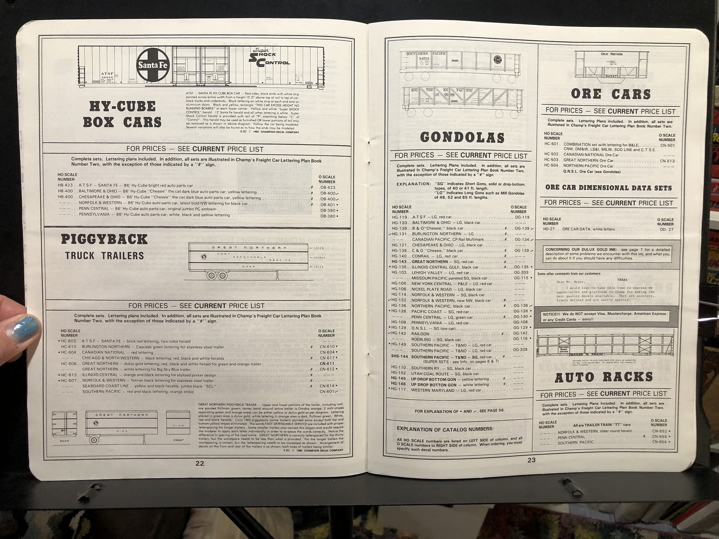 Champ Decals, 1990 Hobby Catalog, 50th Anniversary Parry Game Preserve