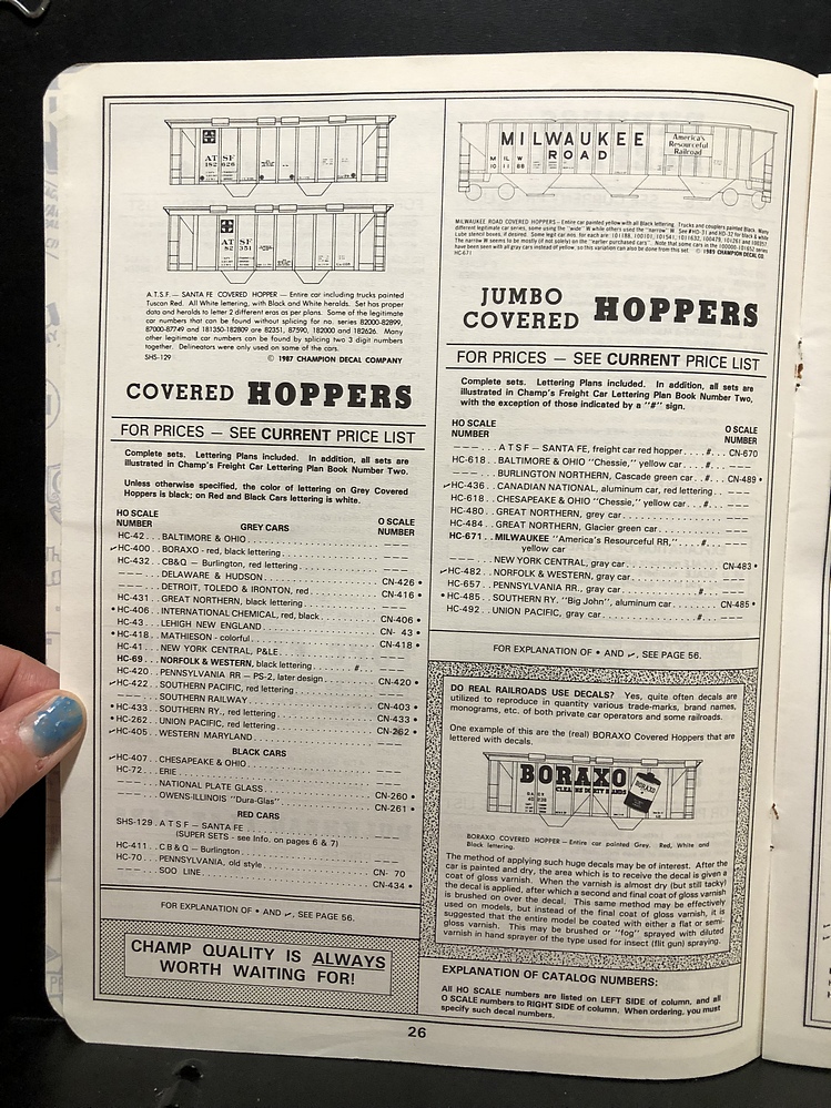 Champ Decals, 1990 Hobby Catalog, 50th Anniversary Parry Game Preserve