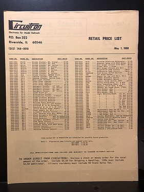 Hobby Catalogs: Circuitron, 1988 Catalog