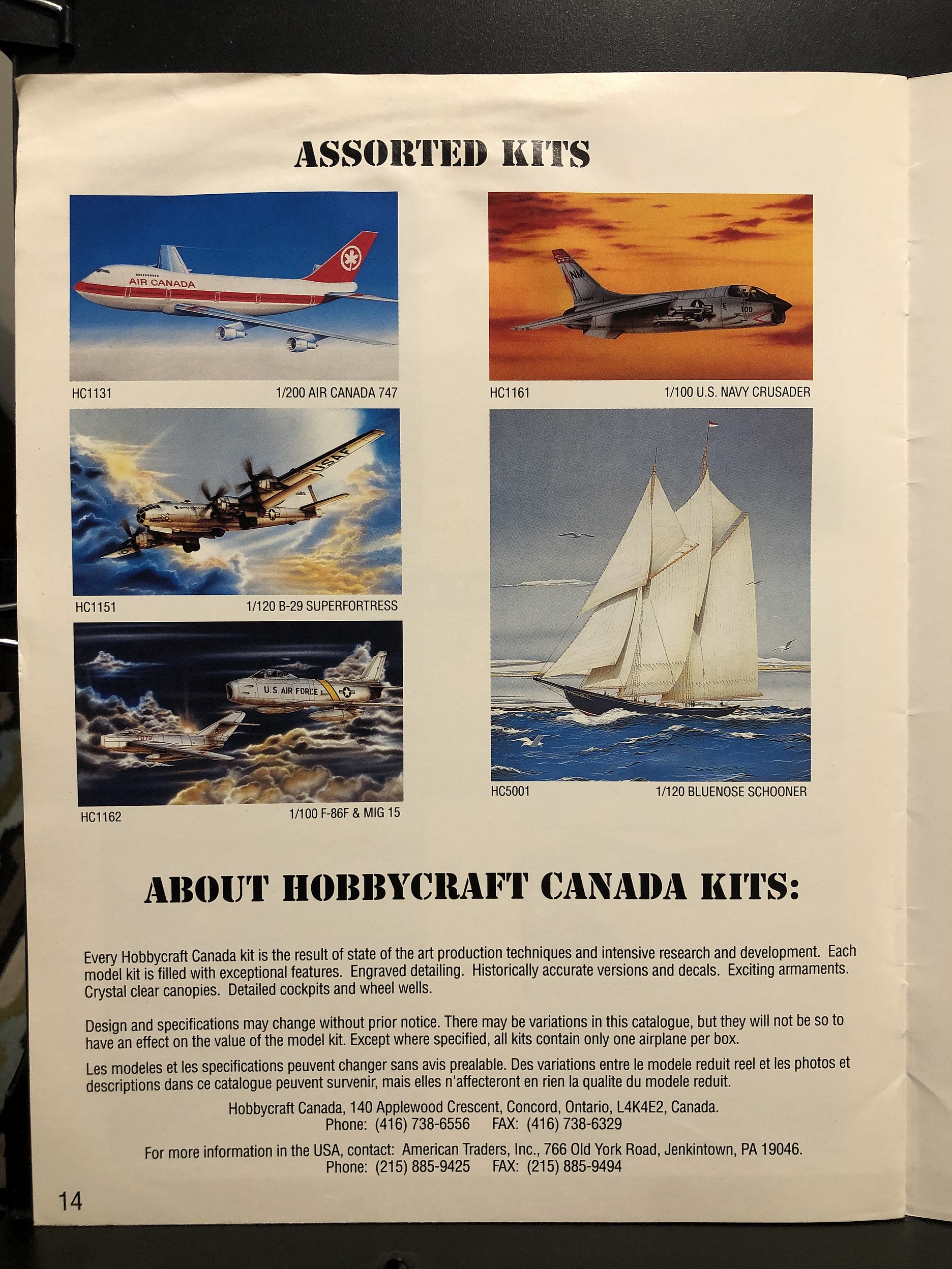 Hobbycraft Canada, 1990 Hobby Catalog Parry Game Preserve