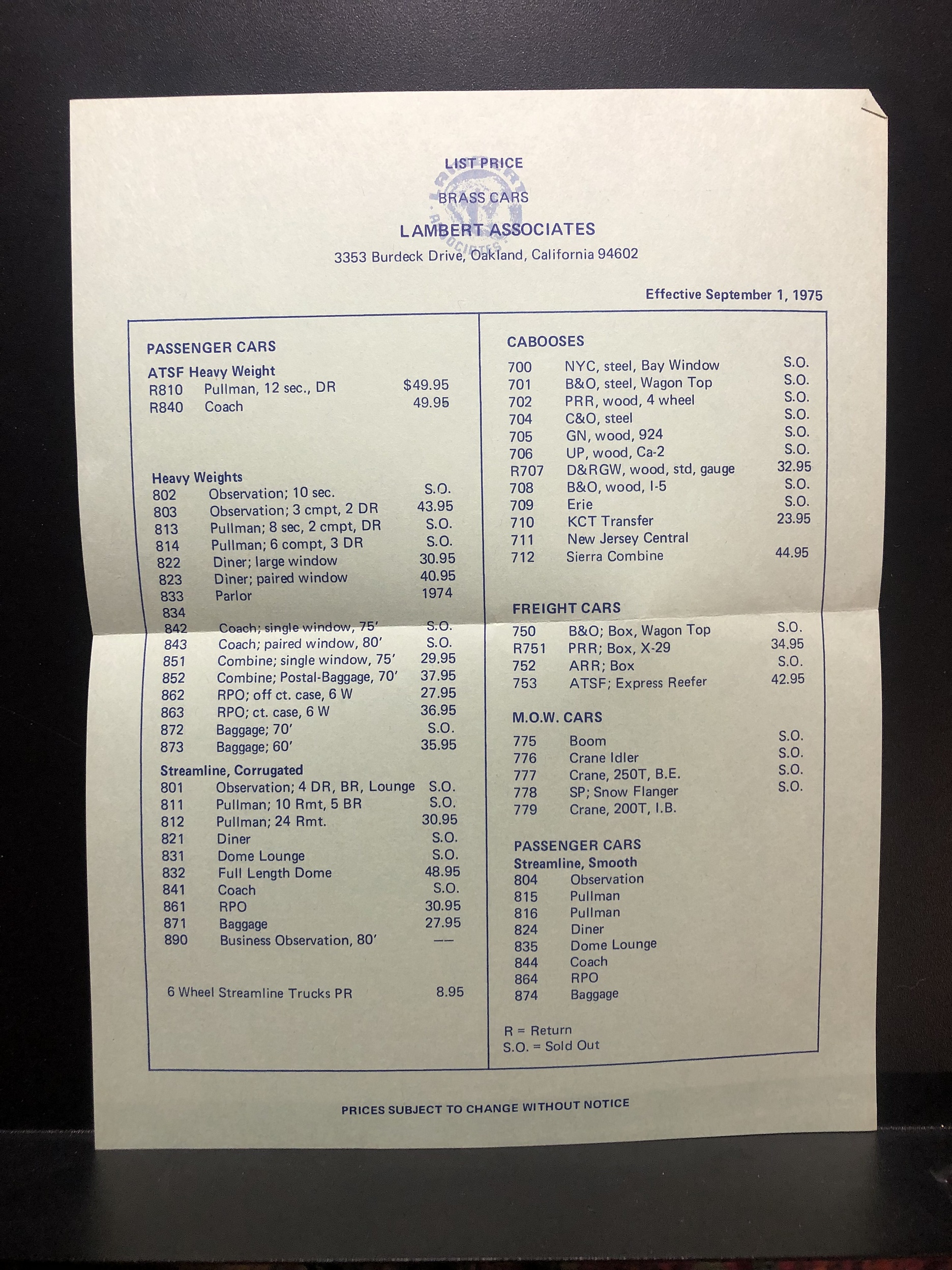 Lambert Associates Catalog No. 7 Parry Game Preserve