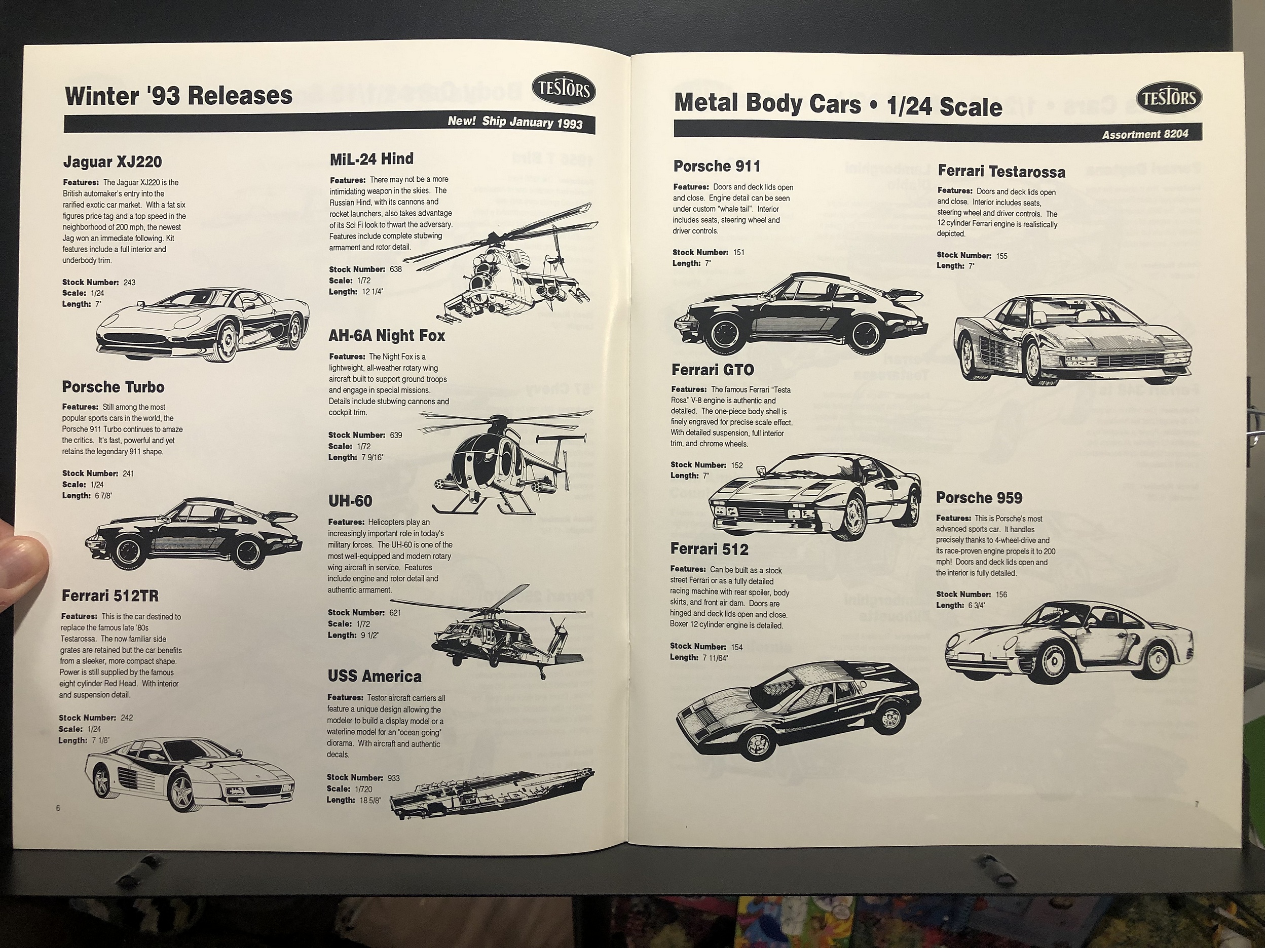 Testors, 1992 1993 Hobby Catalog Parry Game Preserve