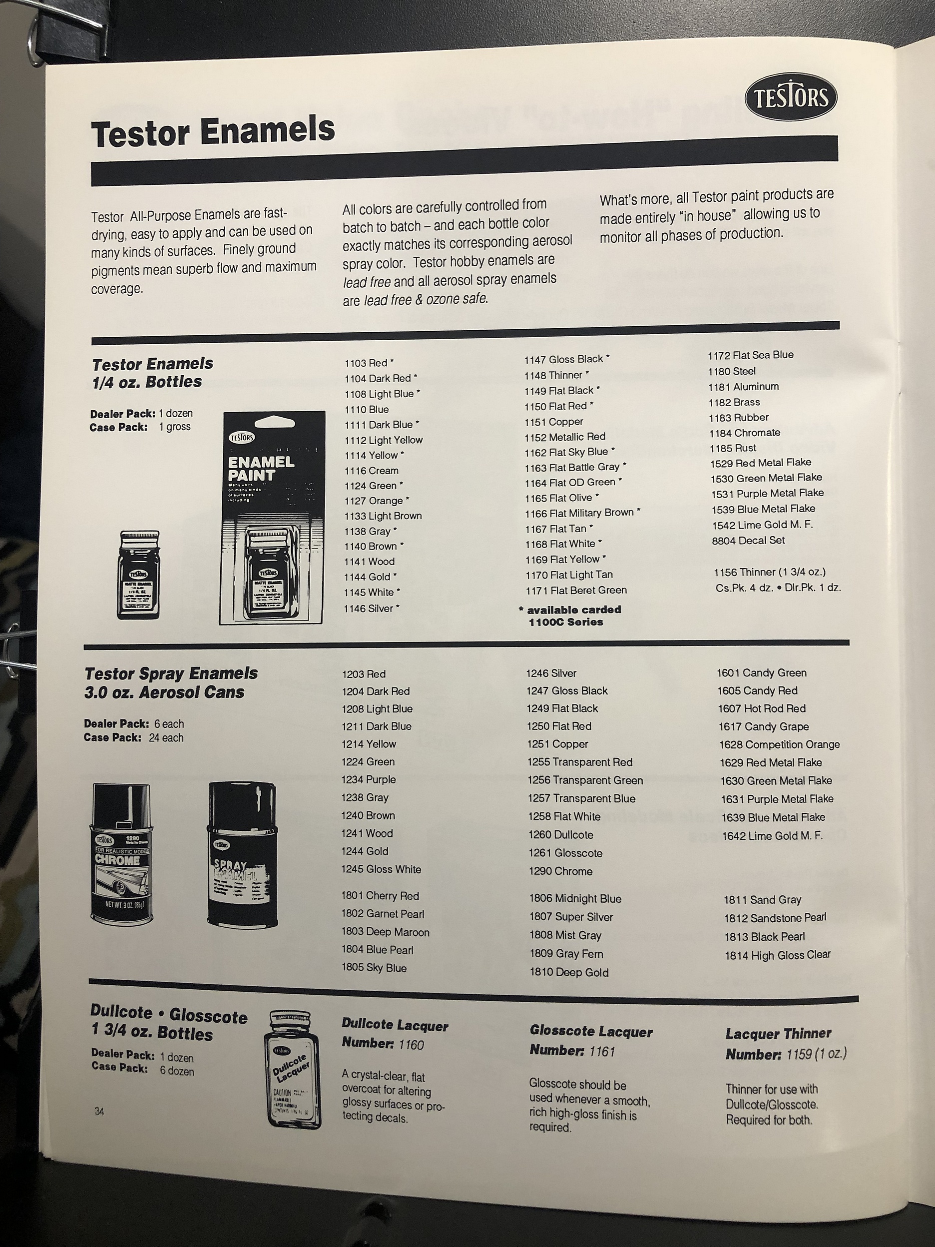 Testors, 1992 1993 Hobby Catalog Parry Game Preserve