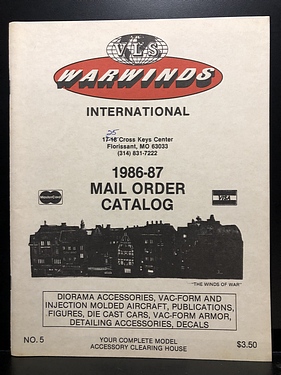 Hobby Catalogs: VLS Warwinds, 1986 Hobby Catalog