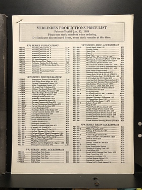 VLS Warwinds / VLS Stingray, 1989 Hobby Catalog