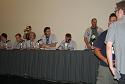 Guy with beard is the sculptor of both the vintage and current Falcons!