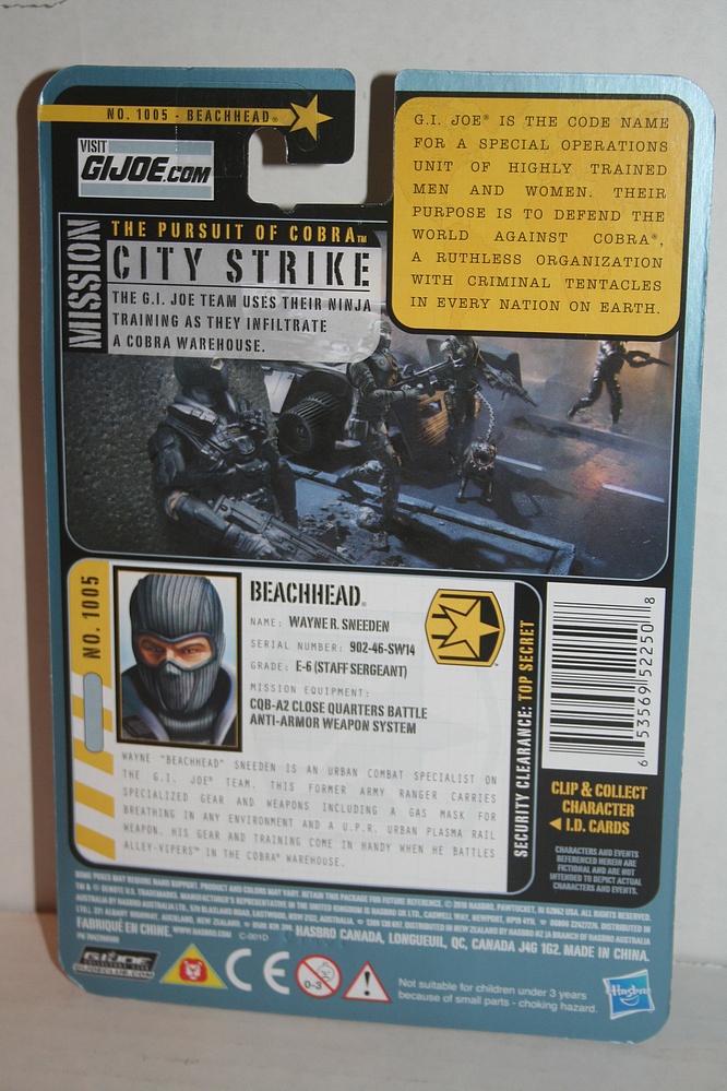 gi joe beachhead file card