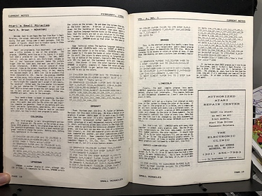 Atari - Current Notes - February, 1986