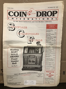 Coin Drop International - July/August, 1999