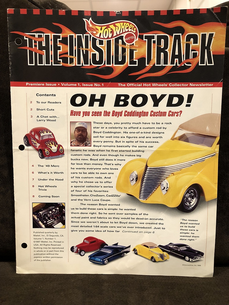 Hot Wheels The Inside Track Newsletter Issue 01 1997 Parry Game Preserve