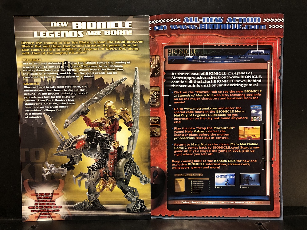 Lego store bionicle website