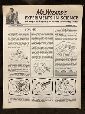 Mr. Wizard's Experiments in Science - November, 1958