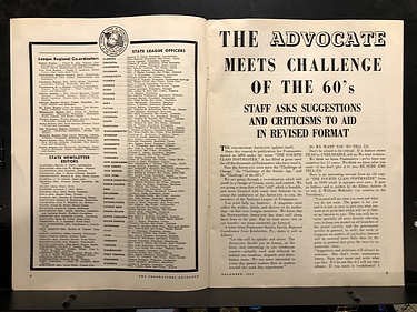 Postmasters Advocate Magazine - VOL. LXVIII, No. 4 - November, 1961