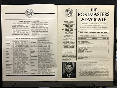 Postmasters Advocate Magazine - VOL. LXIX, No. 5 - January, 1963