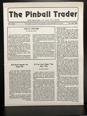 The Pinball Trader - Nov.-Dec., 1986