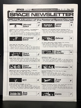 The Space Newsletter - May, 1985