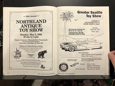 U.S. Toy Collector Magazine - March, 1992