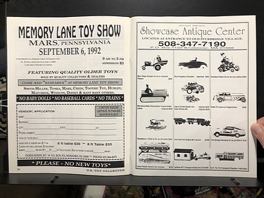 U.S. Toy Collector Magazine - June, 1992
