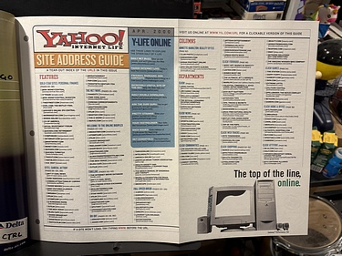 Yahoo! Internet Life, April, 2000